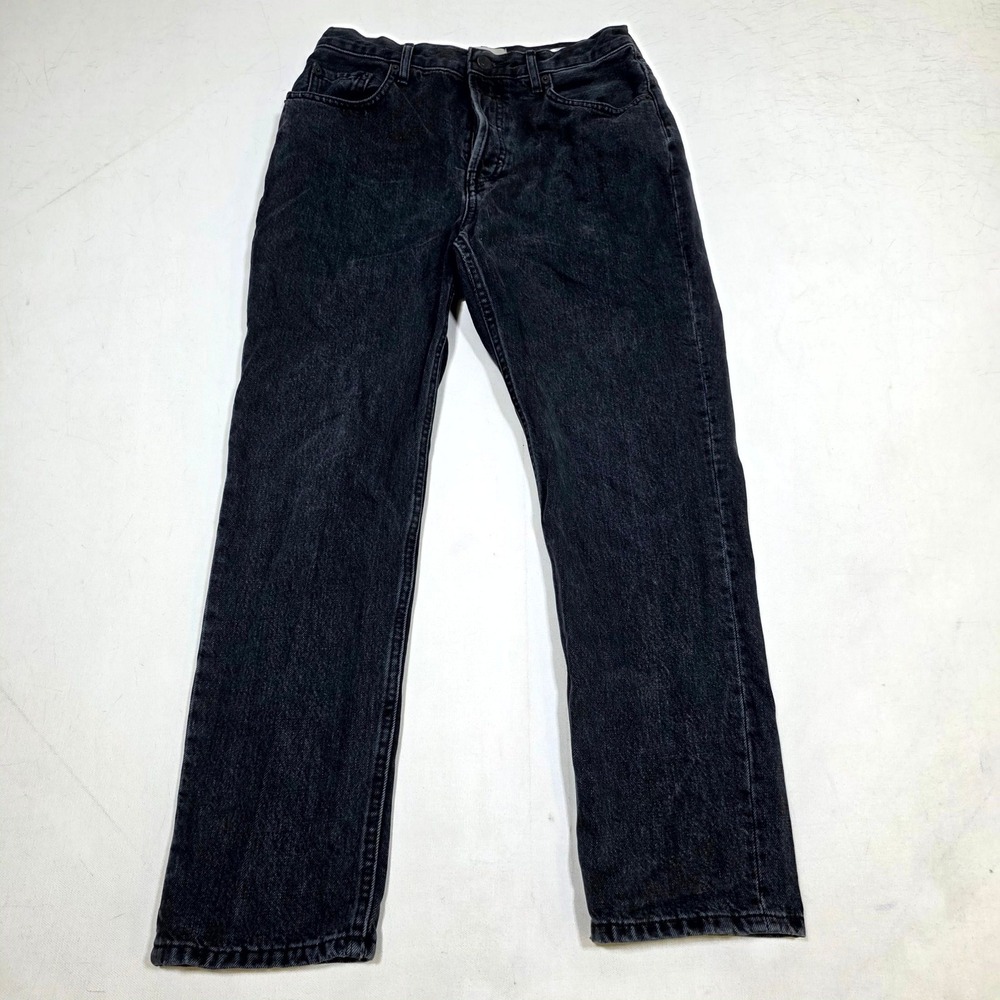 Everlane The 90s Cheeky Jean Women 27 Faded Black High Rise Straight Leg Crop